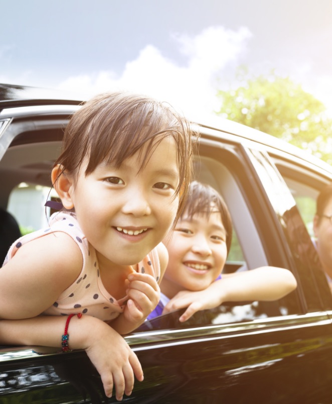 Children in car