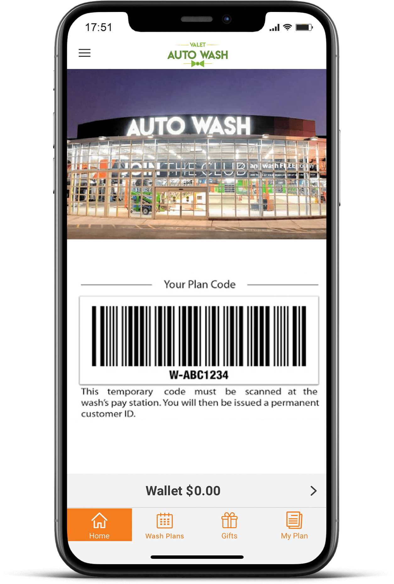 Auto Wash App View